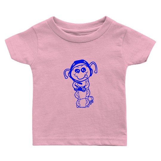 Gamer caterpillar nerd gaming controller consol Baby T Shirts