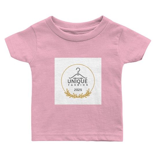 Black And Gold Minimalist Fashion Logo Baby T Shirts