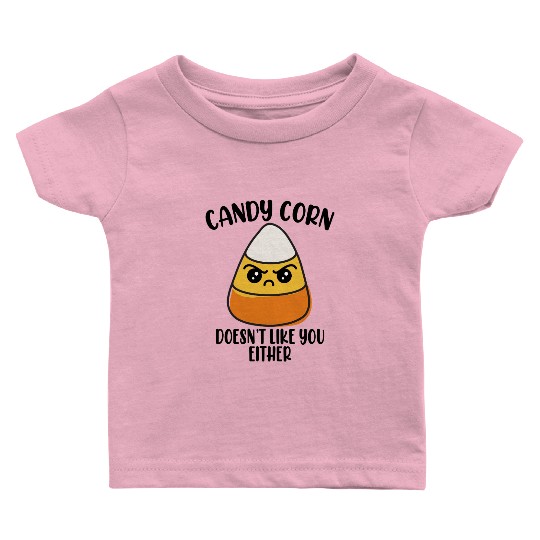 Candy Corn Funny Halloween Baby T Shirts