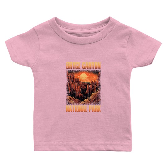 Bryce Canyon National Park Sunset Illustration Baby T Shirts