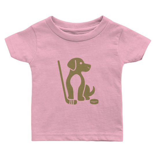Dachshund Beagle hockey pet silhouette minimalist Baby T Shirts