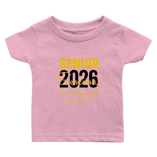 Senior 2026 Distressed Number Design Class of 2026 Baby T Shirts