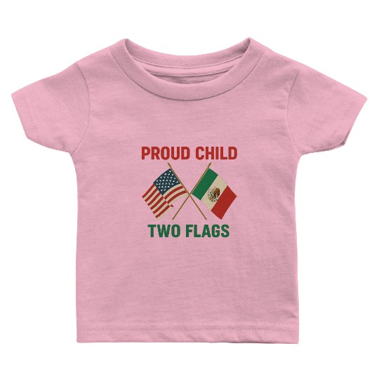 Proud Child Two Flags Design Baby T Shirts