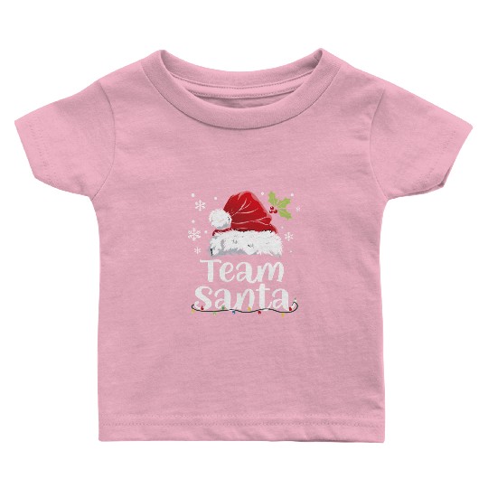 Team Santa Holiday Christmas Design Baby T Shirts