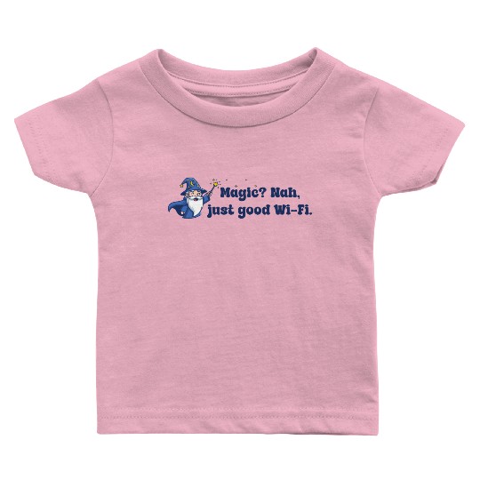 Whimsical Wizard with Star Wand Baby T Shirts