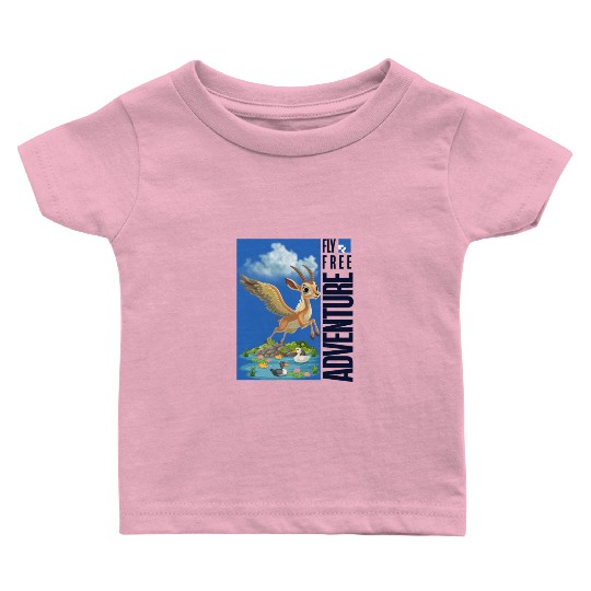 Flying Mythical Waterfowl with Adventure Theme Baby T Shirts