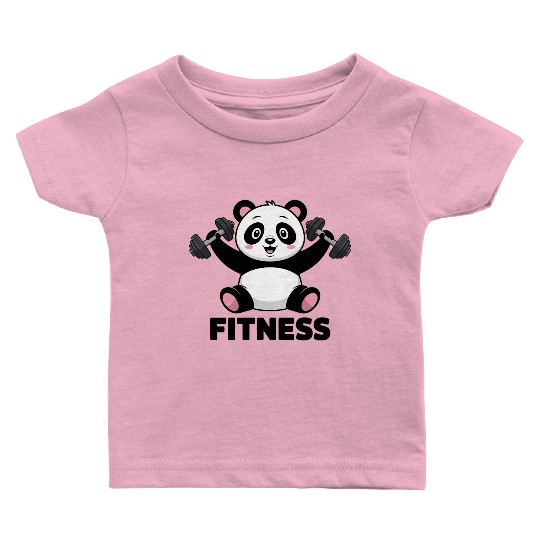 Panda Fitness Workout Baby T Shirts