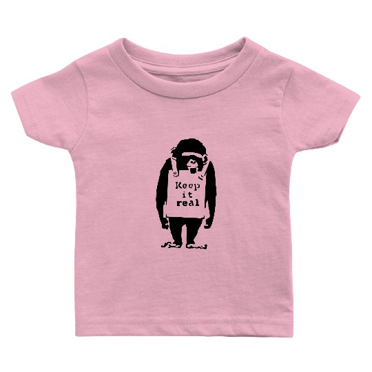 Banksy Keep it Real Monkey Baby T Shirts
