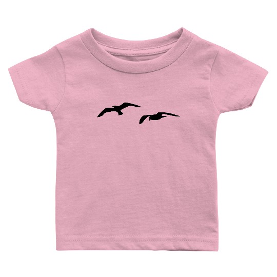 sea gull seagull harbour bird beach sailing ocean Baby T Shirts