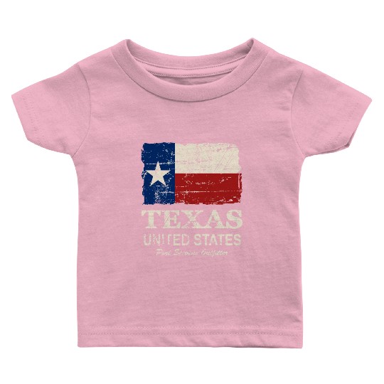 Texas Flag - Vintage Look Baby T Shirts