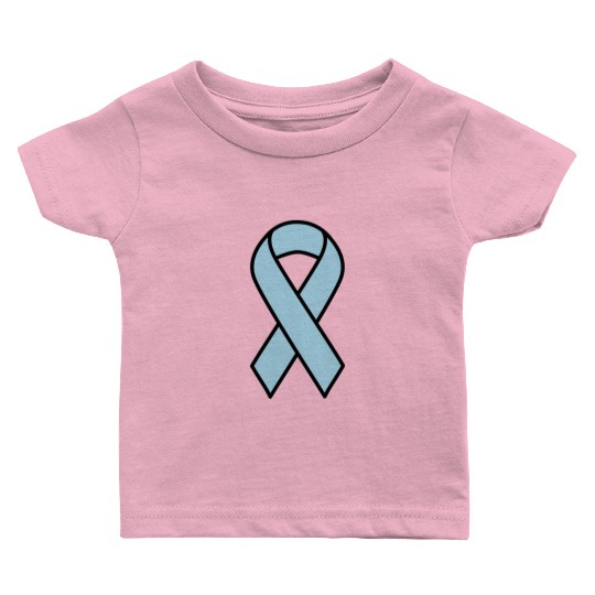 Light Blue Prostate Cancer Ribbon Baby T Shirts