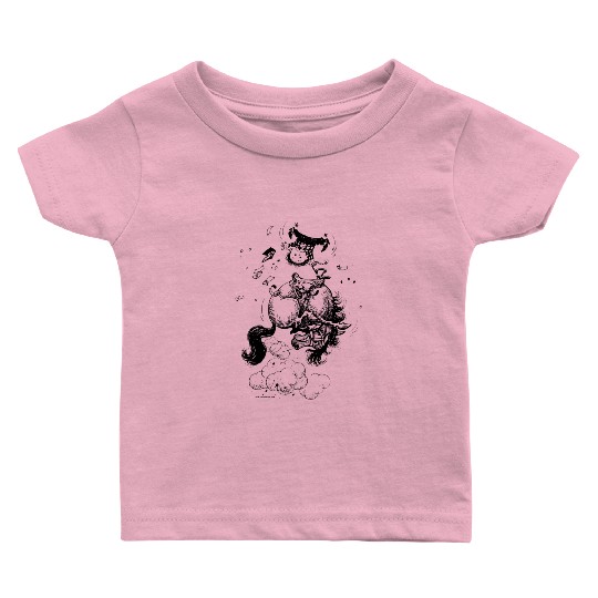 Thelwell Jumping Rodeo Western Pony Baby T Shirts