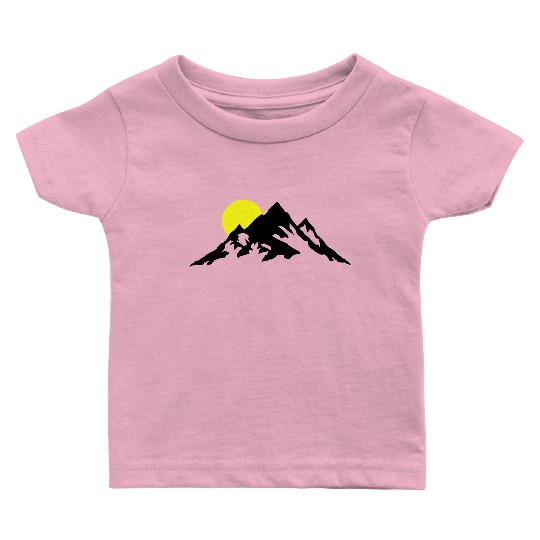 Moutain and Sunrise, Mountains Baby T Shirts