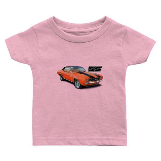 1969 Orange Camaro Baby T Shirts