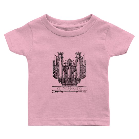 Organ in the Church of Santa Maria di Carignano, Baby T Shirts