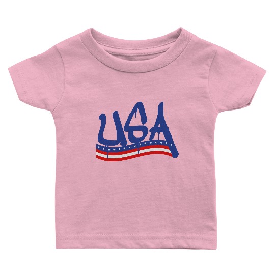 graffiti text banner usa united states america 3 c Baby T Shirts