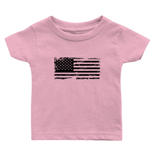 scratch stamp tears old stripes map country americ Baby T Shirts