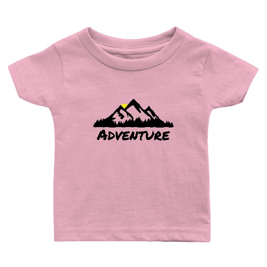 Mountains and Forest, Nature Adventuer Baby T Shirts