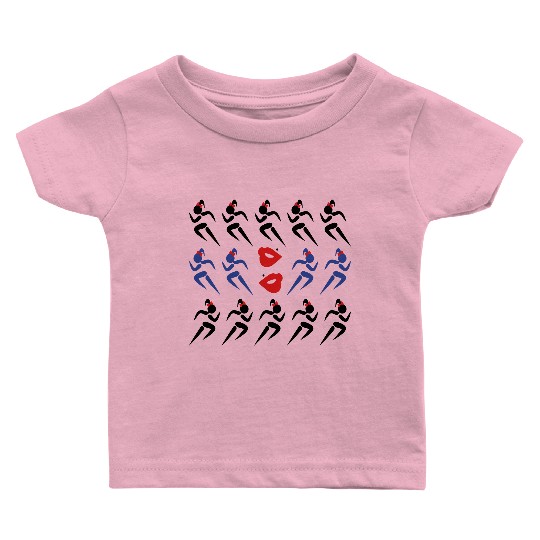 ❤✦Sexy 14 Female Sprinters Wearing a Pony tail✦❤ Baby T Shirts