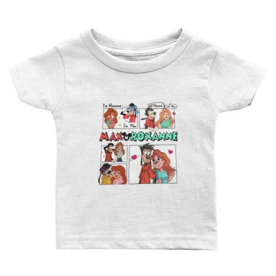 Disney A Goofy Movie Couples Baby T Shirts, Max And Roxanne Baby T Shirts