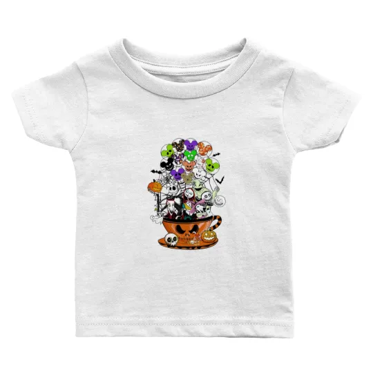 Halloween The Nightmare Before Christmas Teacup  Color Baby T Shirts, Disney Balloons Halloween