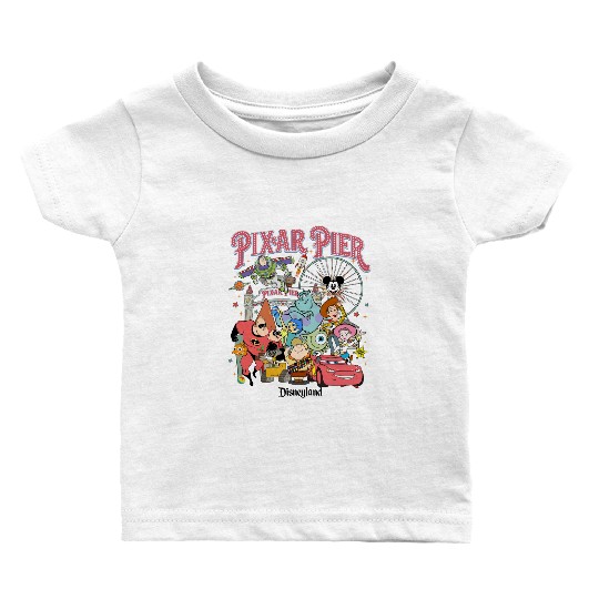 Vintage Pixar Pier Disneyland Baby T Shirts, Disneyland Pixar Fest 2024 Baby T Shirts, Meet me at Pixar Pier Disney Pixar Characters