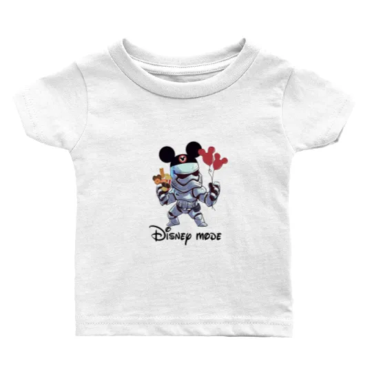 Stormtrooper Mickey Balloon Baby T Shirts, Disney Star Wars Ice Cream Baby T Shirts