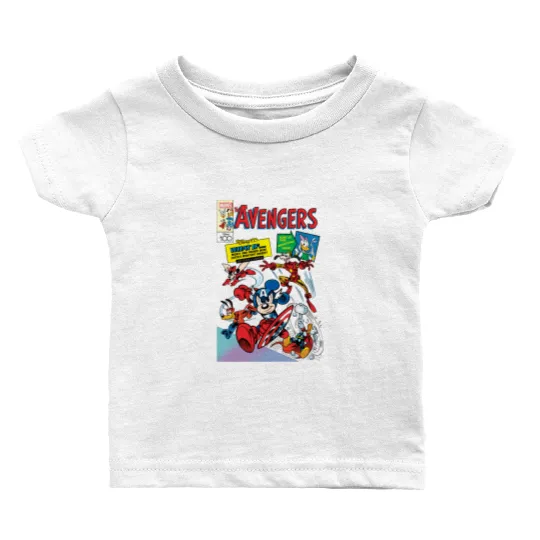 Disney 100 Mickey Mouse & Friends Avengers Comics Book Retro Baby T Shirts