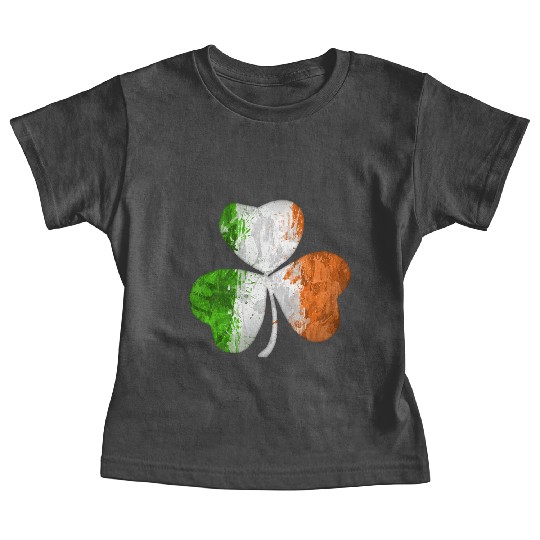 Irish Flag Clover Grunge Baby Tees
