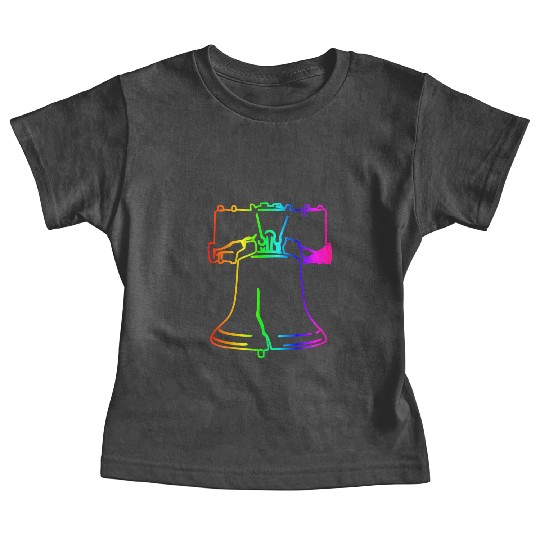 Rainbow Liberty Bell Baby Tees