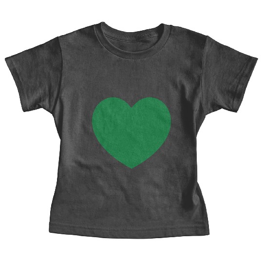 Dark Green Heart Baby Tees