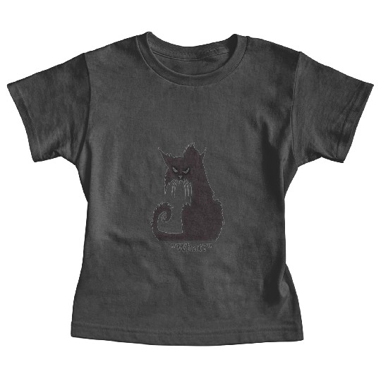 Angry black cat Baby Tees
