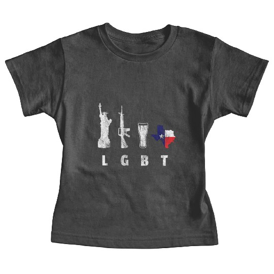 Liberty Guns Beers Texas Support LGBT Baby Tees
