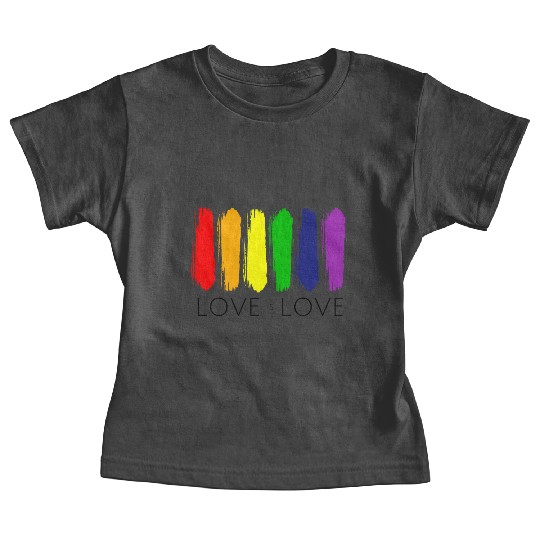 Love is Love Painting Rainbow LGBT Gay Pride Baby Tees