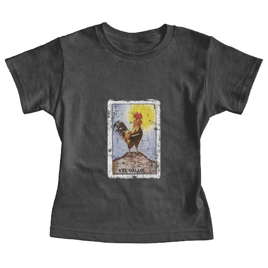 El Gallo Mexican Loteria Bingo Card Baby Tees