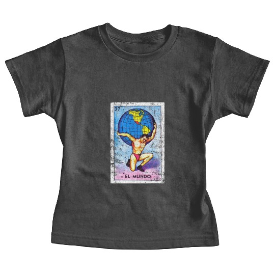 El Mundo Mexican Loteria Bingo Card Baby Tees