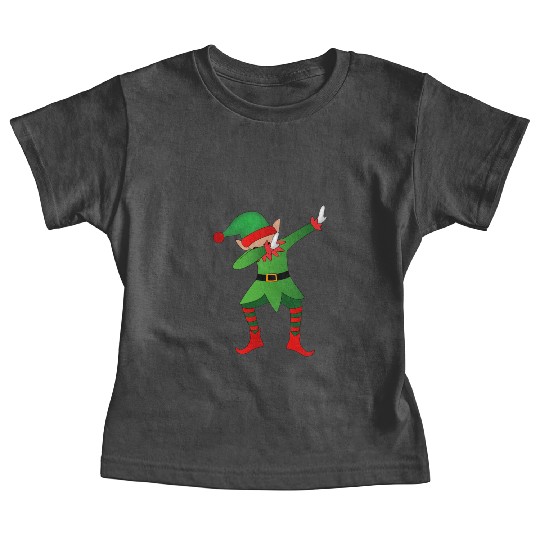 Funny Dabbing Christmas Elf Baby Tees Santa's Helper D