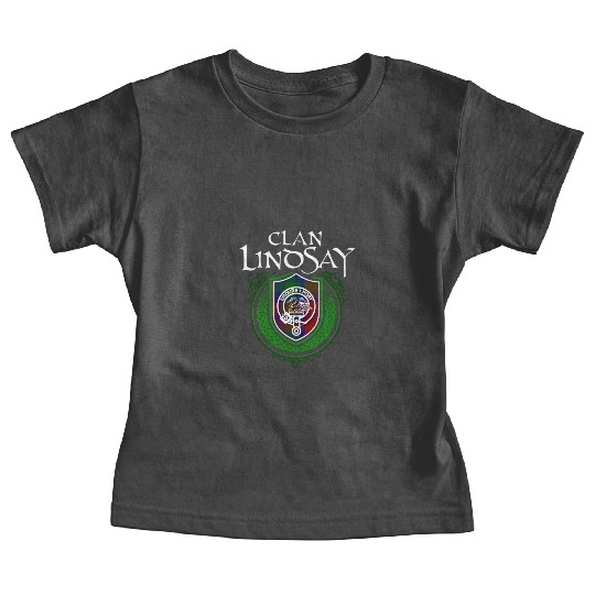 Lindsay Surname Scottish Clan Tartan Crest Badge Baby Tees