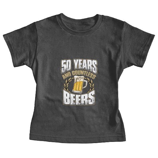 Funny 50th Birthday Baby Tees Fifty Years And Countless Beers