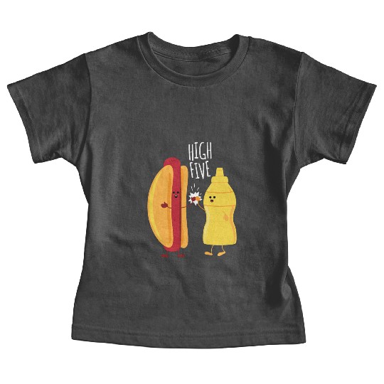 HOT DOG & MUSTARD HIGH FIVE Baby Tees