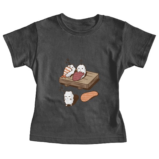 Funny Cute Japanese Food Sushi Baby Tees