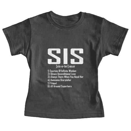 sister Noun Definition all around superhero Baby Tees