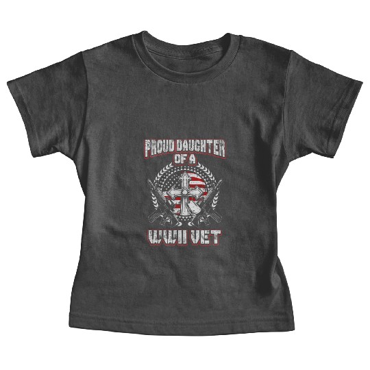 Proud Daughter of a WWII Vet Baby Tees