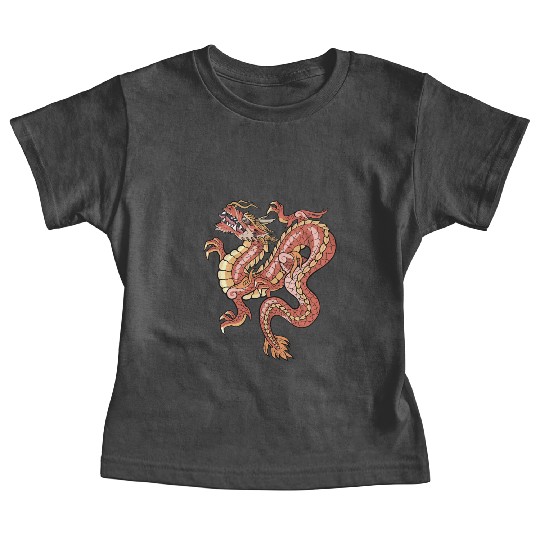 big red chinese dragon Baby Tees