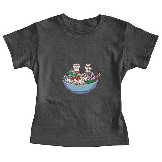 Ramen Ferret Anime Baby Tees