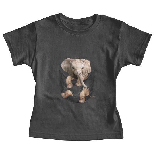 Elephant Pocket Baby Tees