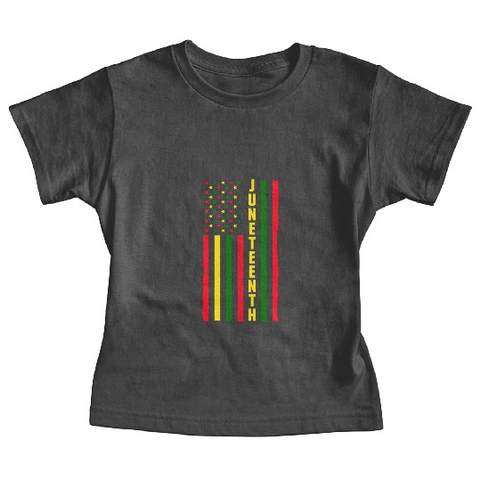 Juneteenth Color Flag Black African American Flag Baby Tees