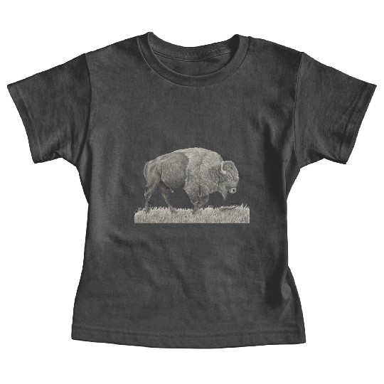 Buffalo Drawing Baby Tees