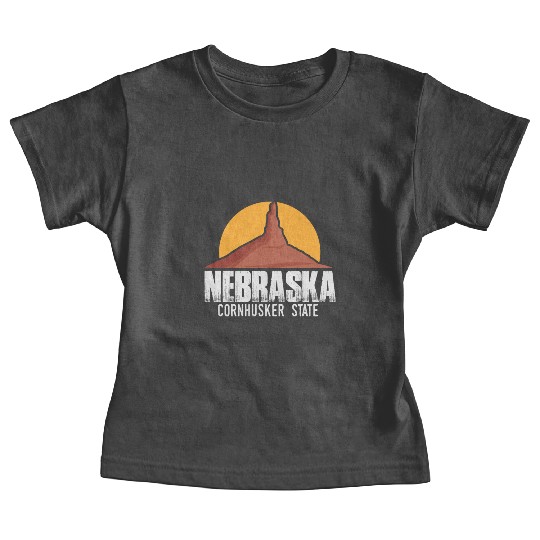 Nebraska State | USA America States Chimney Rock Baby Tees