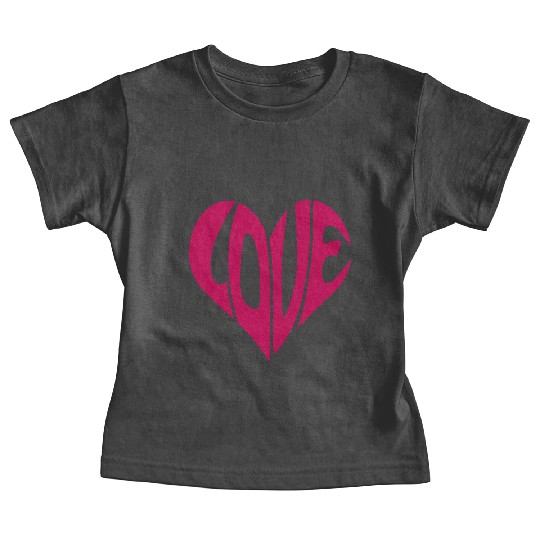 Heart, Love Heart, Typography Baby Tees